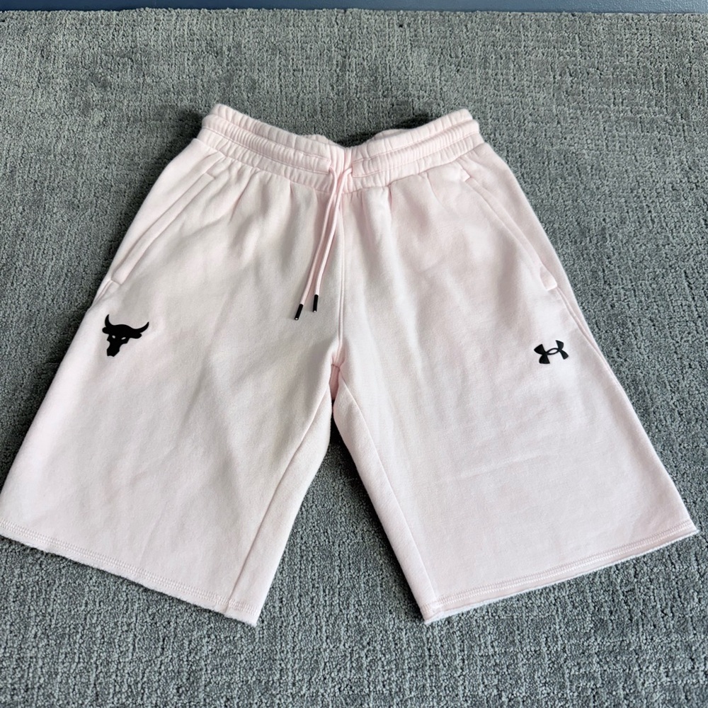 Under Armour Pink Project Rock Drawstring Athletic Shorts